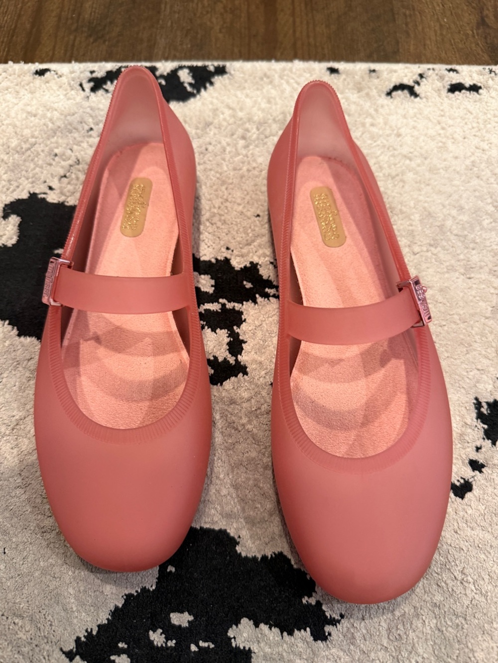 EUC Melissa Women's Ballerina Flats in Clear Pink